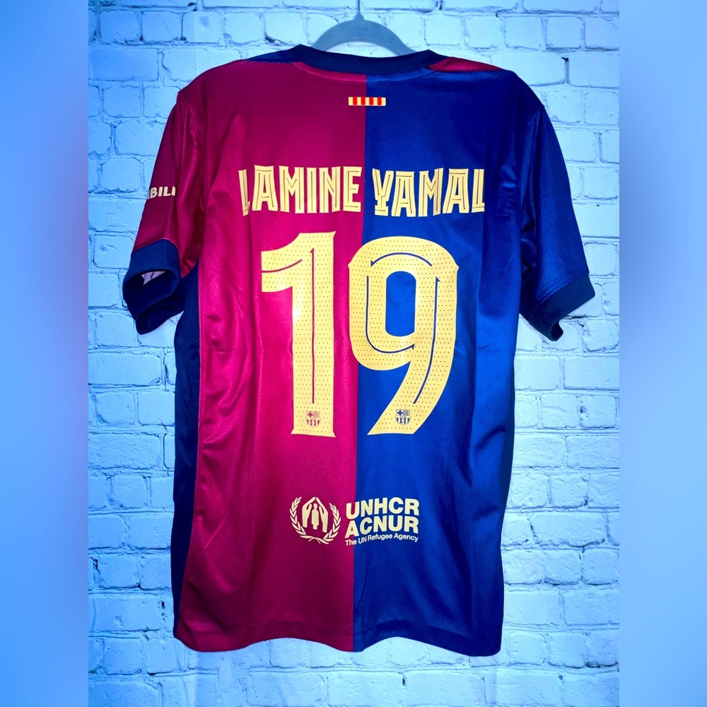 Nike‎ Barcelona 24/25 Lamine Yamal #19 Home Soccer Jersey NWT ⚽️🔥